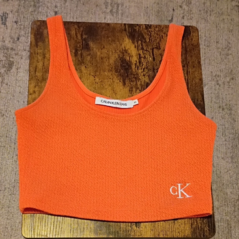 Calvin Klein Vibrant Orange Crop Top